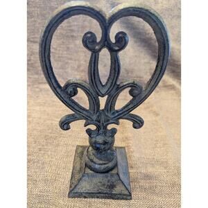Heavy Cast Iron Vintage Rustic Decorative Stand for Garden or Interior Decor